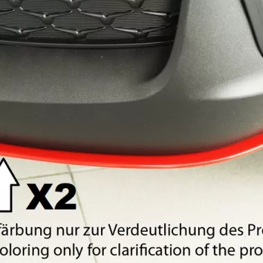 COPPIA APPENDICI DIFFUSORE POSTERIORE SPORTIVO NERO OPACO RIEGER TUNING PER HYUNDAI I30N MK3 HATCHBACK PRE-RESTYLING