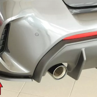 APPENDICI DIFFUSORE POSTERIORE SPORTIVO PER BMW SERIE 1 F40 M-PACK NERE OPACHE RIEGER TUNING