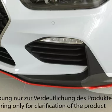 COPPIA APPENDICI SPLITTER ANTERIORE NERO OPACO RIEGER TUNING PER HYUNDAI I30N MK3 HATCHBACK/FASTBACK PRE-RESTYLING/RESTYLING