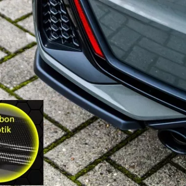 APPENDICI DIFFUSORE POSTERIORE SPORTIVO AUDI A1 GB MK2 CON S-LINE CARBON LOOK INGO NOAK TUNING