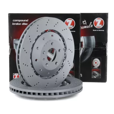 COPPIA DISCHI FRENO ANTERIORI FORATI ZIMMERMANN PER AUDI RS3 8V