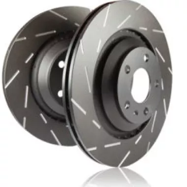 COPPIA DISCHI FRENO POSTERIORI EBC BAFFATI DRITTI PER FORD FIESTA MK8 1.5 TDCI