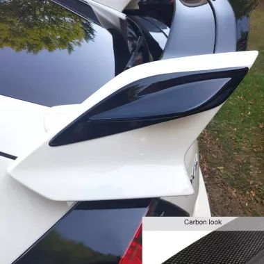 COPPIA ESTENSIONI SPOILER LATERALI MAXTON DESIGN PER HONDA CIVIC X MK10 TYPE R CARBON LOOK
