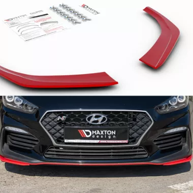 FLAPS PER PARAURTI ANTERIORE (ROSSI) MAXTON DESIGN PER HYUNDAI I30 N (MK3) PRE-RESTYLING FASTBACK E HATCHBACK