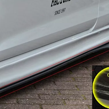 COPPIA SOTTOMINIGONNE CUP2 PER MINI COOPER JCW (F55 / F56) CARBON LOOK INGO NOAK TUNING