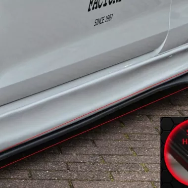 COPPIA SOTTOMINIGONNE CUP2 PER MINI COOPER JCW (F55 / F56) NERO LUCIDO INGO NOAK TUNING