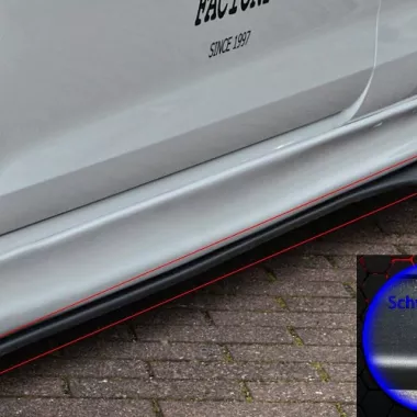 COPPIA SOTTOMINIGONNE CUP2 PER MINI COOPER JCW (F55 / F56) NERO OPACO INGO NOAK TUNING