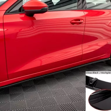 COPPIA SOTTOMINIGONNE MAXTON DESIGN NERE LUCIDE PER AUDI A3 8Y SPORTBACK (NO S-LINE)