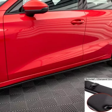 COPPIA SOTTOMINIGONNE MAXTON DESIGN NERE OPACHE PER AUDI A3 8Y SPORTBACK (NO S-LINE)