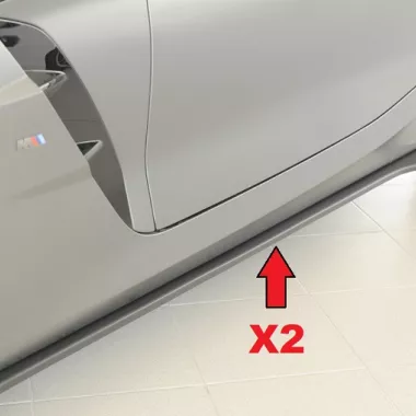 COPPIA SOTTOMINIGONNE NERO OPACO PER BMW Z4 G29 M-PACK RIEGER TUNING