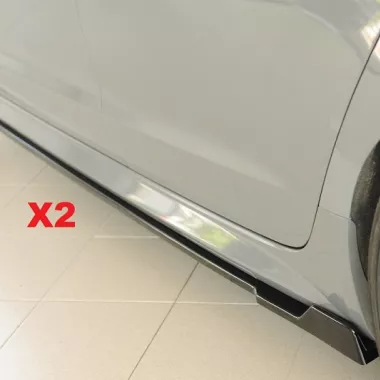 COPPIA SOTTOMINIGONNE NERO LUCIDO PER AUDI A6 4G C7 FACELIFT AVANT/SEDAN CON S-LINE RIEGER TUNING