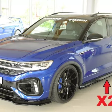 COPPIA SOTTOMINIGONNE NERO LUCIDO PER VW T-ROC A11 FACELIFT RIEGER TUNING