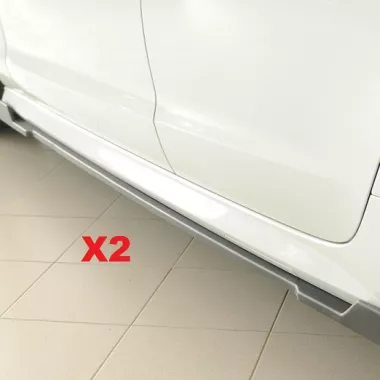 COPPIA SOTTOMINIGONNE NERO OPACO PER AUDI A6 4G C7 FACELIFT AVANT/SEDAN CON S-LINE RIEGER TUNING