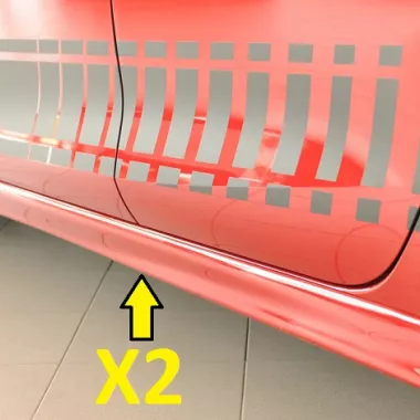 COPPIA MINIGONNE PER SEAT LEON MK4 (KL) RIEGER TUNING NERE OPACHE