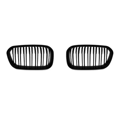 COPPIA GRIGLIE RENI NERE LUCIDE PER BMW SERIE 1 F20 / F21 (DAL 2015-)