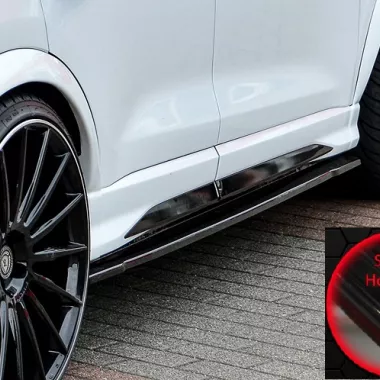 COPPIA SOTTOMINIGONNE PER AUDI RSQ3 F3 SPORTBACK NERO LUCIDO INGO NOAK TUNING