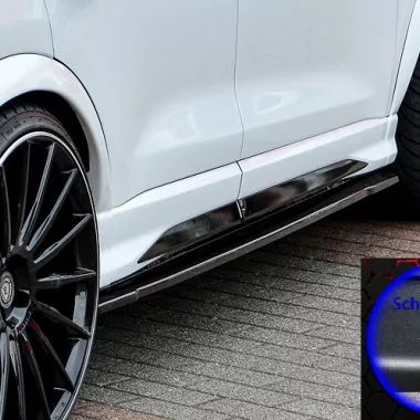 COPPIA SOTTOMINIGONNE PER AUDI RSQ3 F3 SPORTBACK NERO OPACO INGO NOAK TUNING