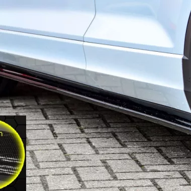 COPPIA SOTTOMINIGONNE PER VW T-ROC R PRE-RESTYLING CARBON LOOK INGO NOAK TUNING