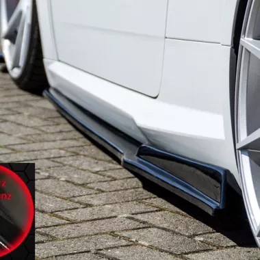 COPPIA SOTTOMINIGONNE CUP RACING CON ALETTE PER AUDI TT 8S CON S-LINE / TTS / TTRS NERO LUCIDO INGO NOAK TUNING