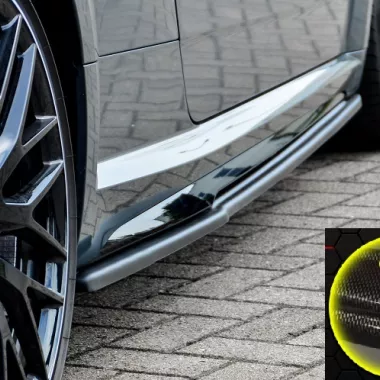 COPPIA SOTTOMINIGONNE CUP RACING PER AUDI TT 8S CON S-LINE / TTS FACELIFT CARBON LOOK INGO NOAK TUNING