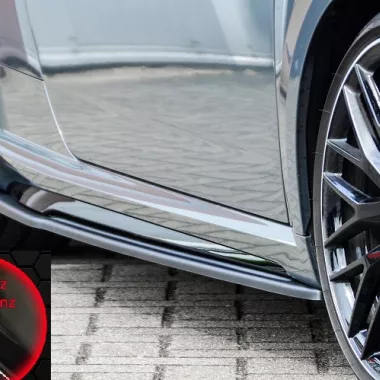 COPPIA SOTTOMINIGONNE CUP CON ALETTE PER AUDI TT 8S CON S-LINE / TTS FACELIFT NERO LUCIDO INGO NOAK TUNING