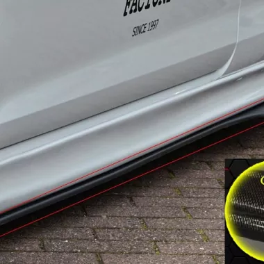 COPPIA SOTTOMINIGONNE CUP2 PER AUDI TT 8S COUPE' / ROADSTER CARBON LOOK INGO NOAK TUNING