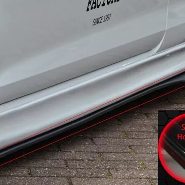 COPPIA SOTTOMINIGONNE CUP2 PER AUDI TT 8S COUPE' / ROADSTER NERO LUCIDO INGO NOAK TUNING