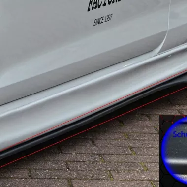 COPPIA SOTTOMINIGONNE CUP2 PER AUDI TT 8S COUPE' / ROADSTER NERO OPACO INGO NOAK TUNING