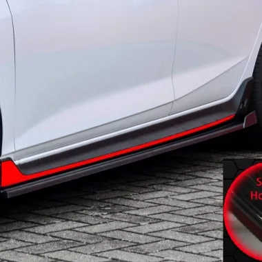 COPPIA SOTTOMINIGONNE CON ALETTE POSTERIORI PER HYUNDAI I20 N NERO LUCIDO INGO NOAK TUNING