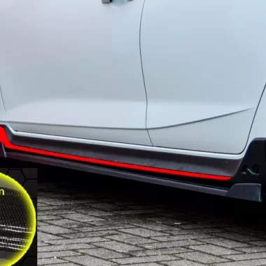 COPPIA SOTTOMINIGONNE CON ALETTE PER HYUNDAI I20 N CARBON LOOK INGO NOAK TUNING