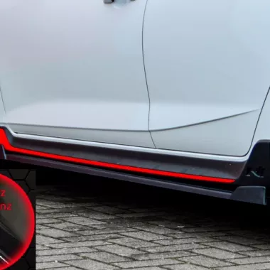 COPPIA SOTTOMINIGONNE CON ALETTE PER HYUNDAI I20 N NERO LUCIDO INGO NOAK TUNING