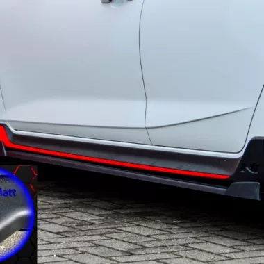 COPPIA SOTTOMINIGONNE CON ALETTE PER HYUNDAI I20 N NERO OPACO INGO NOAK TUNING