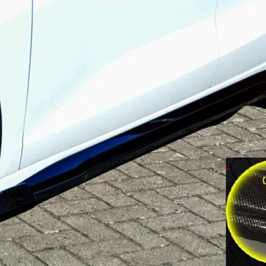 COPPIA SOTTOMINIGONNE CON ALETTA DAVANTI AUDI S3 / A3 8Y S-LINE SEDAN CARBON LOOK INGO NOAK TUNING