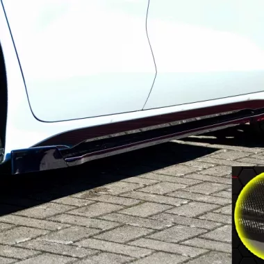 COPPIA SOTTOMINIGONNE CON ALETTE AUDI S3 / A3 8Y S-LINE SEDAN CARBON LOOK INGO NOAK TUNING