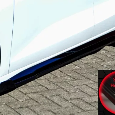 COPPIA SOTTOMINIGONNE CON ALETTA DAVANTI AUDI S3 / A3 8Y S-LINE SEDAN NERO LUCIDO INGO NOAK TUNING