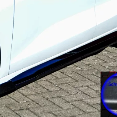 COPPIA SOTTOMINIGONNE CON ALETTA DAVANTI AUDI S3 / A3 8Y S-LINE SEDAN NERO OPACO INGO NOAK TUNING