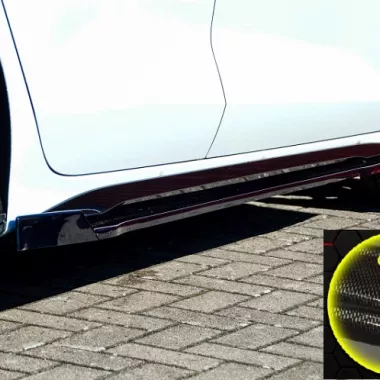 COPPIA SOTTOMINIGONNE CON ALETTA DIETRO AUDI S3 / A3 8Y S-LINE SEDAN CARBON LOOK INGO NOAK TUNING