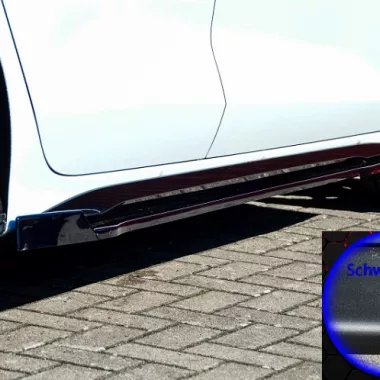 COPPIA SOTTOMINIGONNE CON ALETTA DIETRO AUDI S3 / A3 8Y S-LINE SPORTBACK NERO OPACO INGO NOAK TUNING