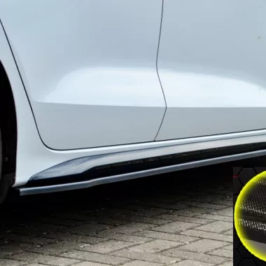 COPPIA SOTTOMINIGONNE AUDI S3 / A3 8Y S-LINE SEDAN CARBON LOOK INGO NOAK TUNING