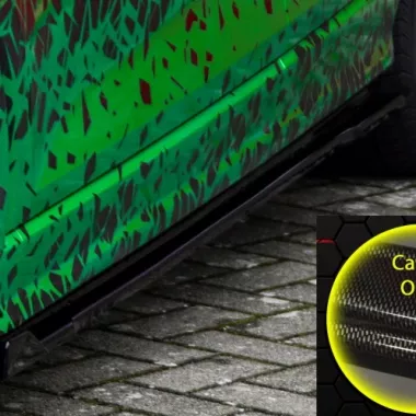 COPPIA SOTTOMINIGONNE CUP CON ALETTA ANT. PER AUDI Q2 (GA) CARBON LOOK INGO NOAK TUNING