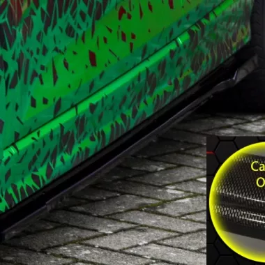 COPPIA SOTTOMINIGONNE CUP CON ALETTA POST. PER AUDI Q2 (GA) CARBON LOOK INGO NOAK TUNING