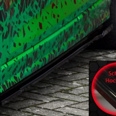 COPPIA SOTTOMINIGONNE CUP CON ALETTA POST. PER AUDI Q2 (GA) NERO LUCIDO INGO NOAK TUNING