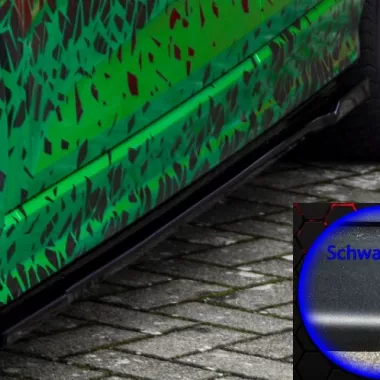 COPPIA SOTTOMINIGONNE CUP CON ALETTA POST. PER AUDI Q2 (GA) NERO OPACO INGO NOAK TUNING