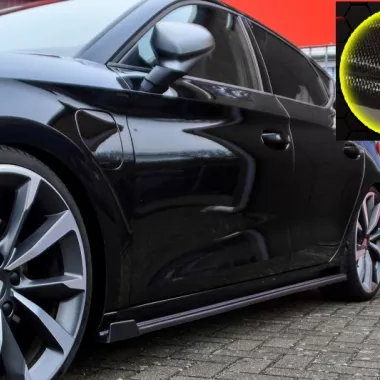 COPPIA SOTTOMINIGONNE CUP CON ALETTE ANTERIORI PER SEAT LEON MK4 (KL) CARBON LOOK INGO NOAK TUNING