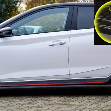 COPPIA SOTTOMINIGONNE PER HYUNDAI I20 N CARBON LOOK INGO NOAK TUNING