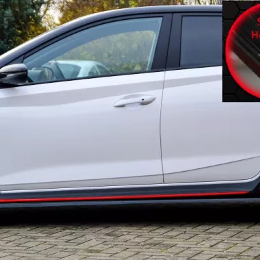 COPPIA SOTTOMINIGONNE PER HYUNDAI I20 N NERO LUCIDO INGO NOAK TUNING