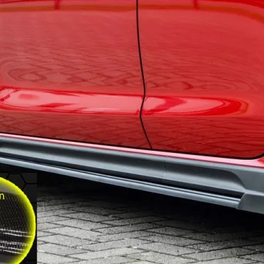 COPPIA SOTTOMINIGONNE CON ALETTE PER HYUNDAI I30N MK3 HATCHBACK / FASTBACK FACELIFT CARBON LOOK INGO NOAK TUNING