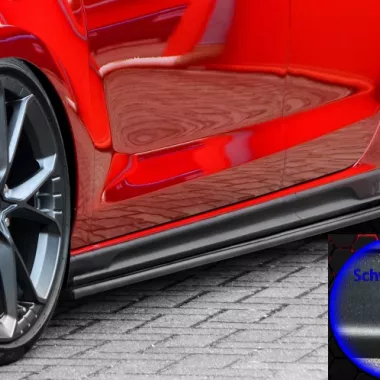 COPPIA SOTTOMINIGONNE PER HYUNDAI I30N MK3 HATCHBACK / FASTBACK FACELIFT NERO OPACO INGO NOAK TUNING