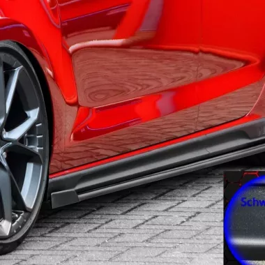 COPPIA SOTTOMINIGONNE CON ALETTA DAVANTI PER HYUNDAI I30N MK3 HATCHBACK / FASTBACK FACELIFT NERO OPACO INGO NOAK TUNING