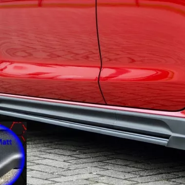 COPPIA SOTTOMINIGONNE CON ALETTE PER HYUNDAI I30N MK3 HATCHBACK / FASTBACK FACELIFT NERO OPACO INGO NOAK TUNING